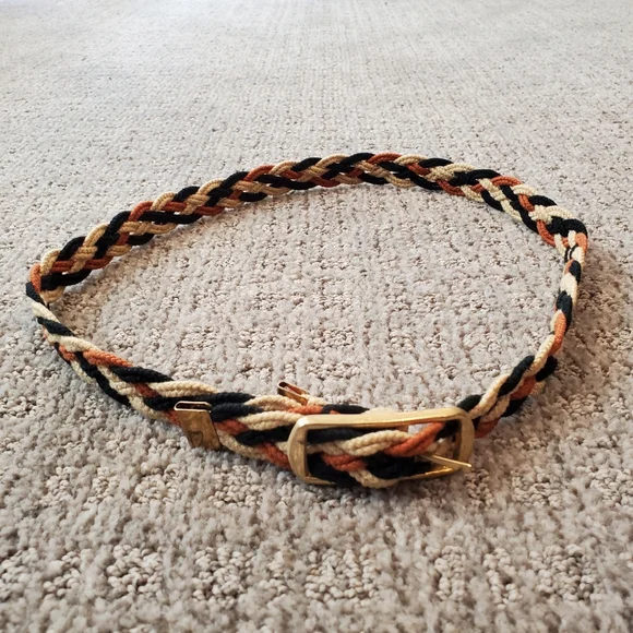 Vintage braided fabric belt - Picture 4 of 8